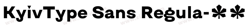 KyivType Sans Regula字体转换